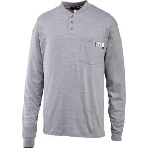 Wolverine Men’s Flame Resistant Long Sleeve Henley T-shirt(Ash)