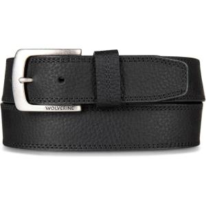 Wolverine Men’s Full Grain Leather | Workwear | Heavy Duty | Durable | Everyday | Classic | Casual | Metal Buckle(Marquette – Black)