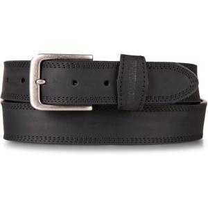 Wolverine Men’s Full Grain Leather Work Belt | Workwear | Heavy Duty | Utility | Rugged | Durable | Metal Buckle(Rugged – Black)