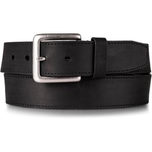 Wolverine Men’s Full Grain Leather Work Belt | Workwear | Heavy Duty | Utility | Rugged | Durable | Metal Buckle(Rugged Patch – Black)