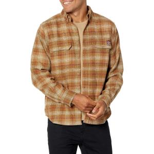 Wolverine Mens Glacier Heavyweight Long Sleeve Flannel(Coyote Plaid)