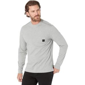 Wolverine Mens Guardian Cotton Long Sleeve Pocket Tee(Light Gray Heather)