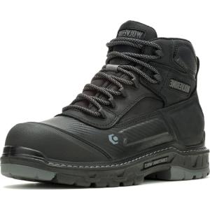 Wolverine Men’s Overpass Composite Toe Waterproof Work Boots(Black/Grey)