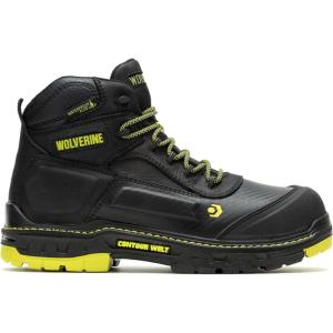 Wolverine Men’s Overpass Composite Toe Waterproof Work Boots(Black/Lime)