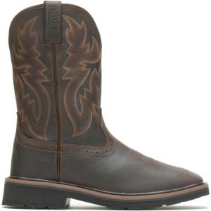 Wolverine Men’s Rancher 10″ Square Toe Soft Toe Work Boot(Dark Brown)