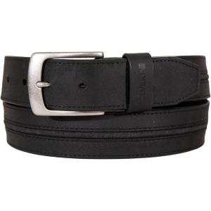 Wolverine Men’s Reversible Full Grain Leather Belt | Heavy Duty | Workwear | Casual | Durable | Metal Buckle(Canvas/Leather – Black)