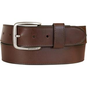 Wolverine Men’s Reversible Full Grain Leather Belt | Heavy Duty | Workwear | Casual | Durable | Metal Buckle(Signature – Brown)