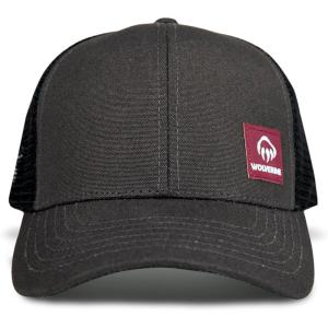 Wolverine Unisex-Adult Trucker Hat Snap Back Baseball Cap for Men and Women, One Size Fits Most(Red Logo – Onyx)