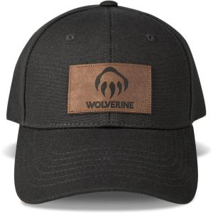 Wolverine Work Hat | Adjustable | Rugged | Durable | Comfort | Workwear | Cotton Canvas(Patch Logo – Onyx)