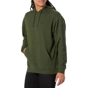 Wolverine mens Graphic Hoodie – Sleeve Logo(Grove Green Sleeve Logo)