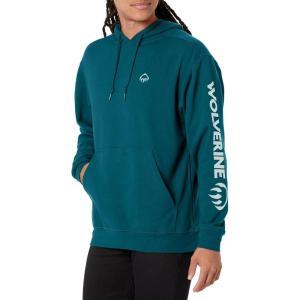 Wolverine mens Graphic Hoodie – Sleeve Logo(Ink Blue Sleeve Logo)