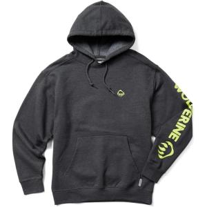 Wolverine mens Graphic Hoodie – Sleeve Logo(Onyx Heather)