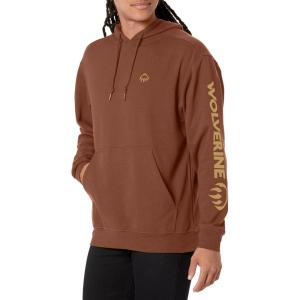 Wolverine mens Graphic Hoodie – Sleeve Logo(Teak Sleeve Logo)