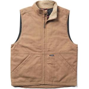 Wolverine mens Jaxon Sherpa Collar Canvas Vest(Hickory)