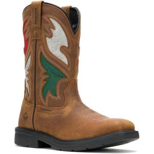 Wolverine mens Rancher Flag Steel Toe Wellington(Brown/Rwg)
