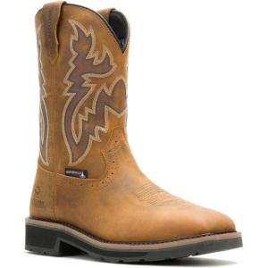 Wolverine mens Rancher Pull-on Steel-toe Work Wellington(Cashew)