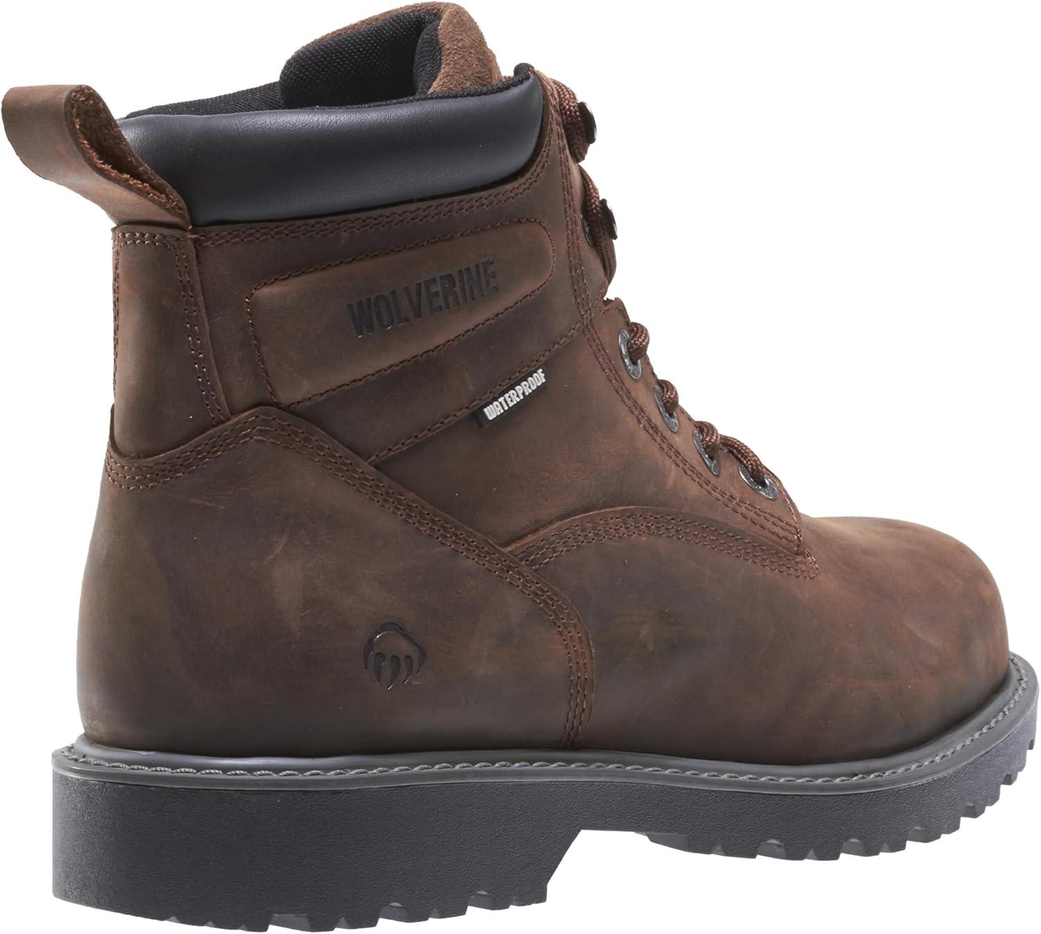 imageWOLVERINE Mens Floorhand Waterproof Steeltoe 6quot Work BootDark Brown