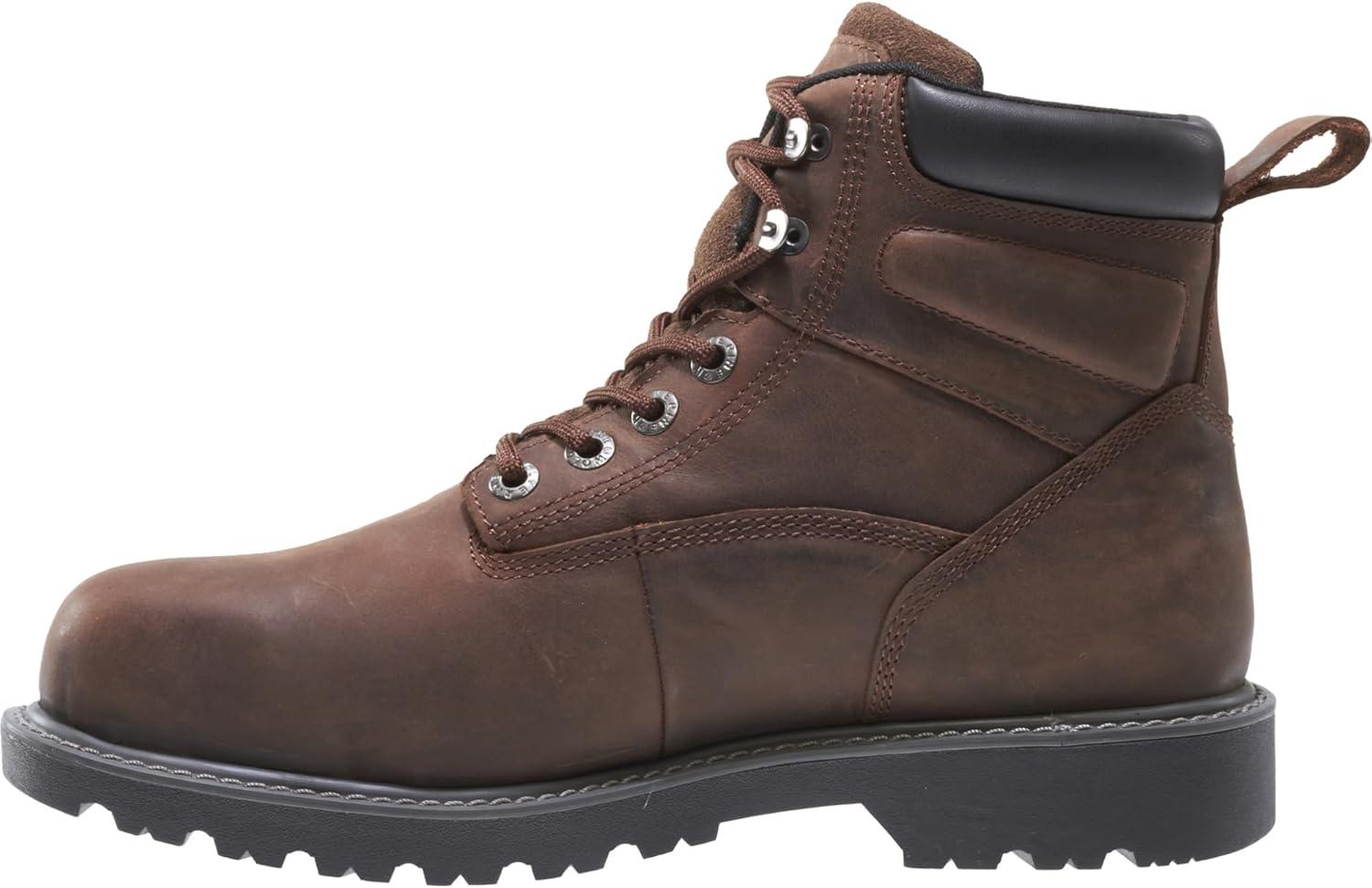 imageWOLVERINE Mens Floorhand Waterproof Steeltoe 6quot Work BootDark Brown