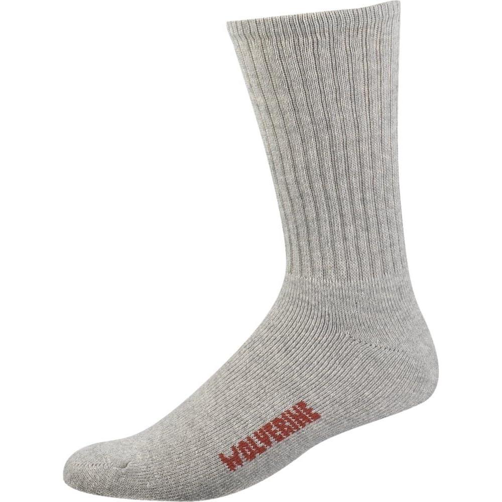imageWolverine 4pk Full Cushion Cotton Crew Sock MensGrey