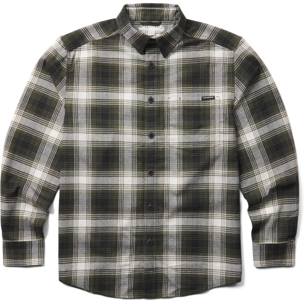 imageWolverine Mens ReBuilt Long Sleeve ShirtGreen Plaid