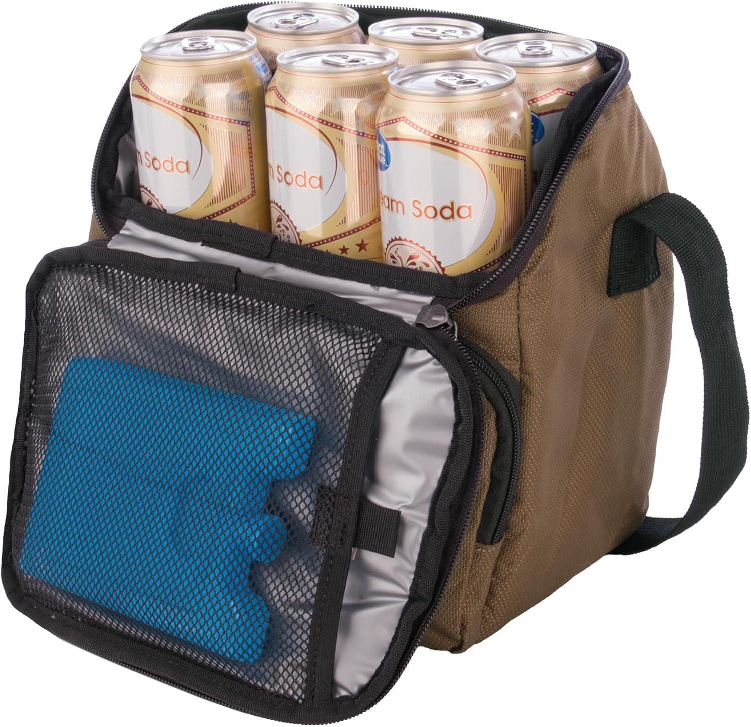 imageWolverine Lunch Cooler Insulated 12 Can Capacity Worksite Heavy Duty Travel Leakproof DurableChestnut