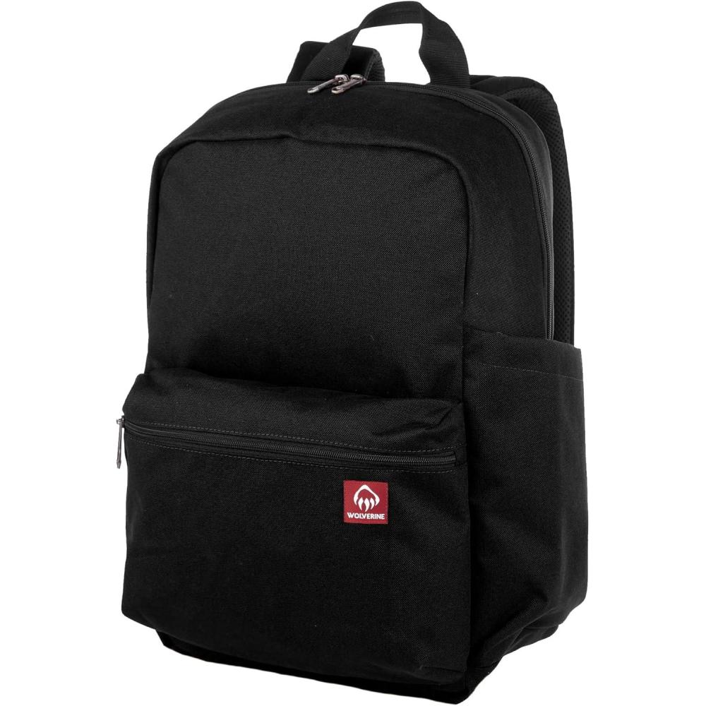 imageWOLVERINE Lightweight  Water Resistant  Rugged Backpack for Travel or Work LaptopNavy 23LClassic  Black