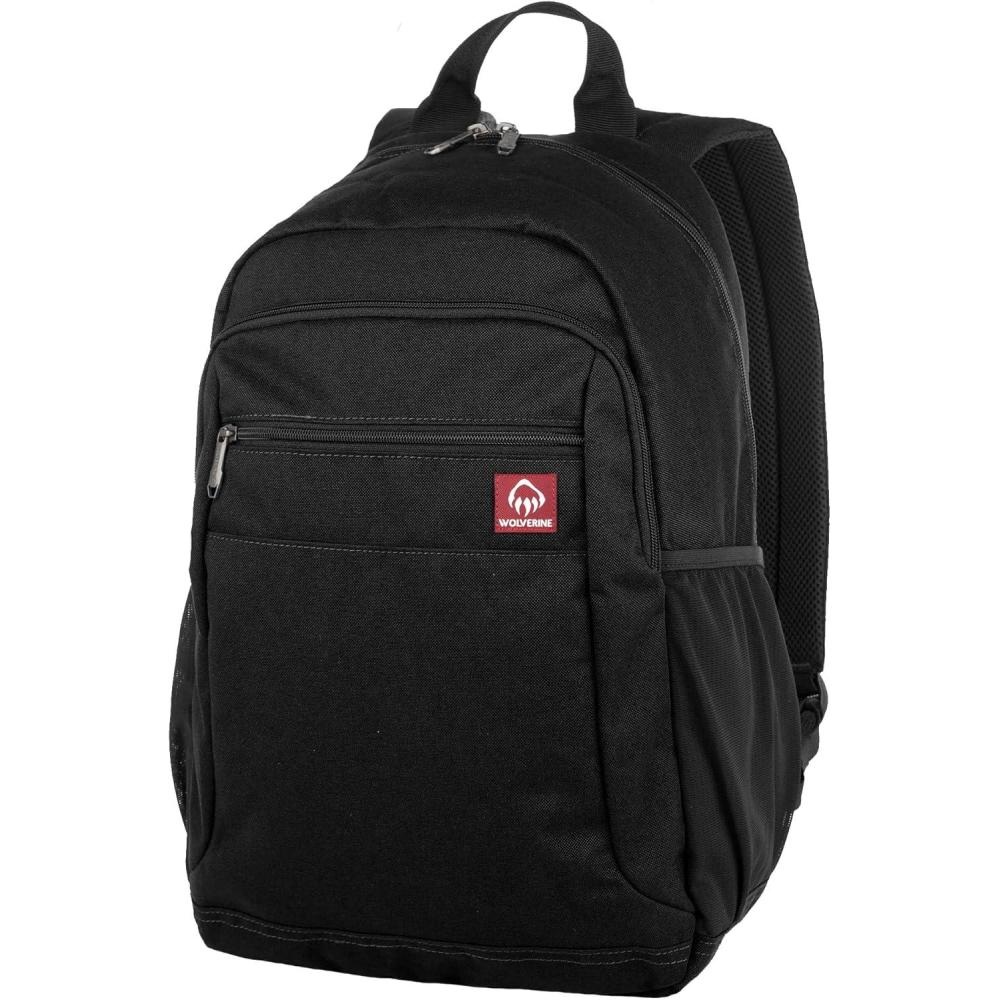 imageWOLVERINE Lightweight  Water Resistant  Rugged Backpack for Travel or Work LaptopNavy 23LLaptop  Black