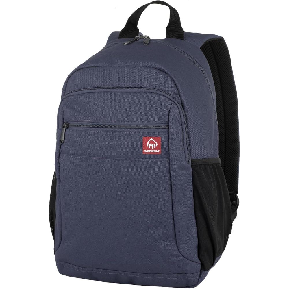 imageWOLVERINE Lightweight  Water Resistant  Rugged Backpack for Travel or Work LaptopNavy 23LLaptop  Navy