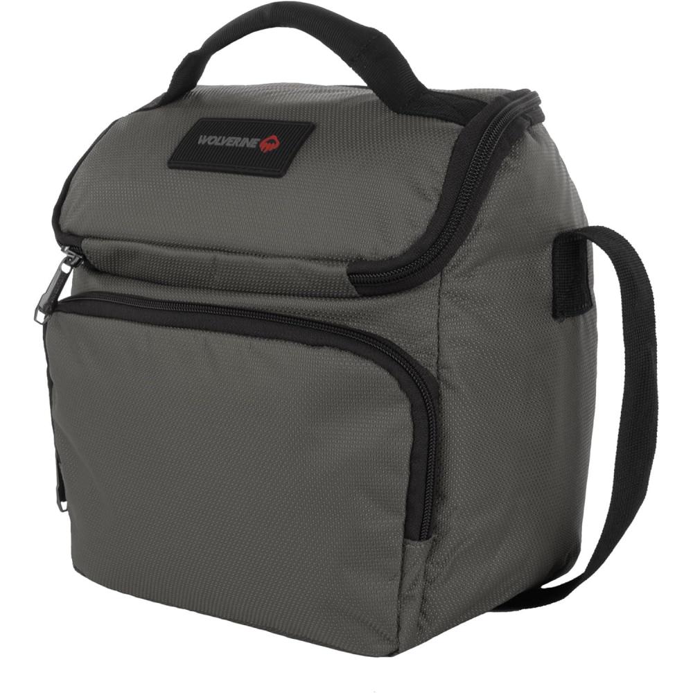 imageWolverine Lunch Cooler  Insulated  12 Can Capacity  Worksite  Heavy Duty  Travel  Leakproof  DurableGunmetal