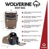 WOLVERINE Boot Bag with Industrial-Grade Nailhead Nylon, Water and Dirt Resistant, Hands-free Carrying, Perfect for Storing and Transporting Your Boots to Job Sites(Chestnut)
