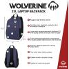 WOLVERINE Lightweight | Water Resistant | Rugged Backpack for Travel or Work, Laptop-Navy, 23L(Laptop – Chestnut)