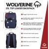 WOLVERINE Lightweight | Water Resistant | Rugged Backpack for Travel or Work, Laptop-Navy, 23L(Top Loader – Black)