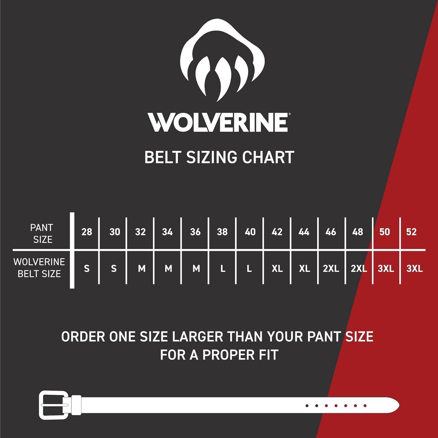 imageWolverine Mens Nylon Webbing Work Belt Ratchet Buckle Heavy Duty Tactical Utility Military OutdoorClassic Gunmetal