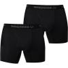 WOLVERINE Men’s Underwear Boxer Briefs Breathable Moisture-Wicking with Fly Underwear for Men, 2-Pack(Black)