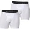 WOLVERINE Men’s Underwear Boxer Briefs Breathable Moisture-Wicking with Fly Underwear for Men, 2-Pack(White)