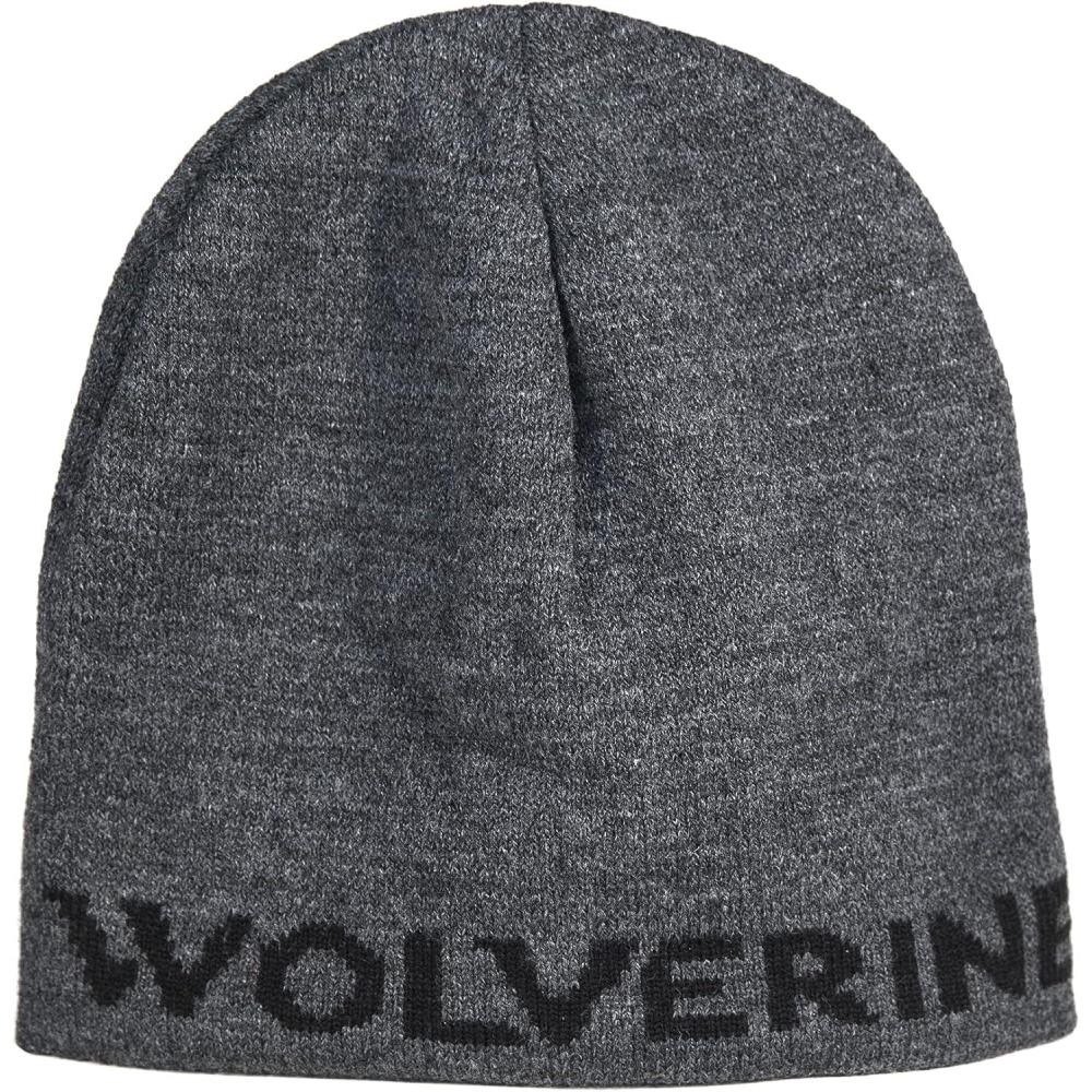 imageWolverine Unisex Performance Work Beanie  Durable for Work and Outdoor Adventures One Size Fits MostKnit Logo  Charcoal Grey