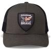 Wolverine America Hat | Adjustable | Flag | Patriot | Ballcap | Durable | American | USA(Home of the Brave – Black Olive)