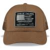 Wolverine America Hat | Adjustable | Flag | Patriot | Ballcap | Durable | American | USA(Land of the Free – Chestnut)