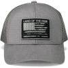 Wolverine America Hat | Adjustable | Flag | Patriot | Ballcap | Durable | American | USA(Land of the Free – Grey)