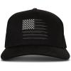 Wolverine America Hat | Adjustable | Flag | Patriot | Ballcap | Durable | American | USA(Raised American Flag – Black)