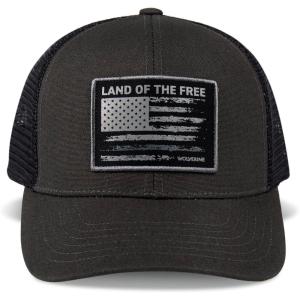 Wolverine America Hat | Adjustable | Flag | Patriot | Ballcap | Durable | American | USA(Land of the Free – Onyx)