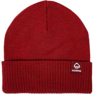 Wolverine Unisex Performance Work Beanie – Durable for Work and Outdoor Adventures (One Size Fits Most)(Cuffed Knit – Dark Red)