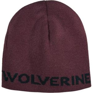 Wolverine unisex-adult mens Unisex Performance Work Beanie – Durable for Work and Outdoor Adventures (One Size Fits Most)(Knit Logo – Burgundy)